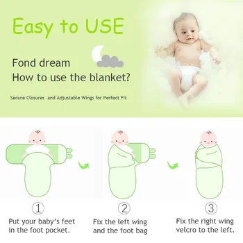 Nou-născut de schimbare de Scutece de Bumbac Wrap Copilul care Primește Pătură, lenjerie de Pat Desene animate Drăguț Copil Sac de Dormit Sleepsack Plic pentru 0-6 Luni