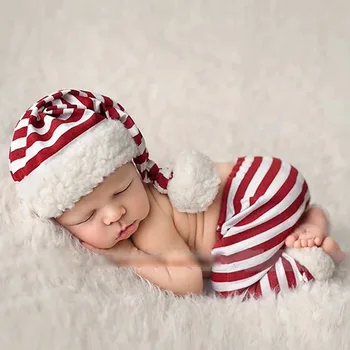 Nou-Născut Recuzită Fotografie Romper Baby Salopeta De Crăciun Pălărie Copil Studio De Fotografie Impusca Prop Accesorii