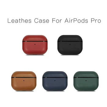 Nou pentru AirPods Pro 2019 Cască Bluetooth din Piele Caz de Protecție la Șocuri de Încărcare Geanta pentru Apple AirPods Pro 3