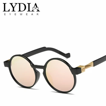 Nou Proiectat de Epocă de Lux UV400 ochelari de Soare Oglinda Bărbați Rotund Retro Ochelari de Soare pentru Femei ochelari de Soare Roz sex Feminin de Ochelari de vedere L2725CJ