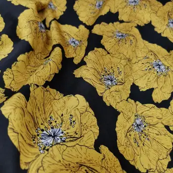 Nou Rochie de satin cu Flori imprimate tesatura mozaic tricou eșarfă textile din poliester
