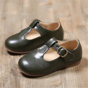 Nou stil Britanic Copii Pantofi de Piele de Copil Fete Printesa Casual Respirabil Pantofi Singur Copil Mocasini Copii Pantofi Plat 02A
