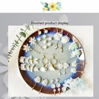 Nou Stil de Moda de Flori Cercei Lungi Bijuterii Constatările Petală Legăna Cercei Bijuterii DIY Pachet Pentru Darul Manual Face