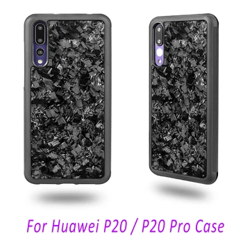 Nou Stil Lux Falsificate Fibra de Carbon Caz Pentru Huawei P20 Capac rezistent la Șocuri Moale TPU Pentru Huawei P20 Pro Caz