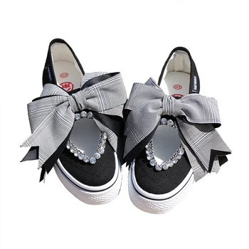 Nou Stil Panza Pantofi pentru Femei cu Fund Gros Platforma Mocasini Slip-on Mocasini-a făcut Om Diamant Papion Casual Pantofi
