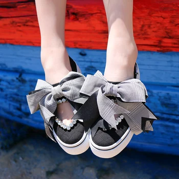 Nou Stil Panza Pantofi pentru Femei cu Fund Gros Platforma Mocasini Slip-on Mocasini-a făcut Om Diamant Papion Casual Pantofi
