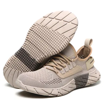 Nou stil pentru bărbați încălțăminte de protecție anti-zdrobitor și anti-stab pantofi de lucru indestructibil cu bombeu de oțel cizme de lucru în aer liber protecție pantofi