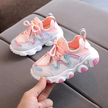 Nou-veniți Copii Pantofi pentru Fete Baieti Adidasi Casual Copii Aer ochiurilor de Plasă Respirabil de Cauciuc de Moda Tenisi Copii Pantofi de Sport