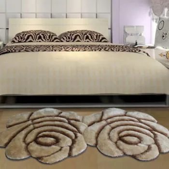 Noua Creatoare de Moda de Flori în Formă de Covor Europa 3D Dublu a Crescut Covoare Pentru a Decora Camera de zi Dormitor Delicate Personal Mat Moale