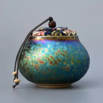 Noua Epocă De Ceai Din Portelan Caddies Mini Ceramice Cutii De Depozitare De Moda Frunze De Ceai Recipient Organizator Acasă Ceainărie Mese Cutie De Ceai