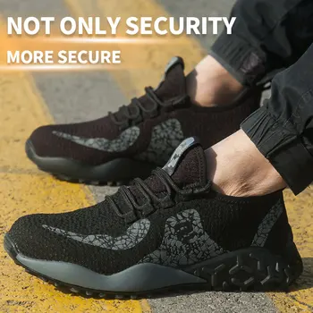 Noua expoziție de Siguranță pantofi bărbați respirabil anti-zdrobitor anti-piercing Bocanci bombeu metalic exterior de protecție a muncii Adidas