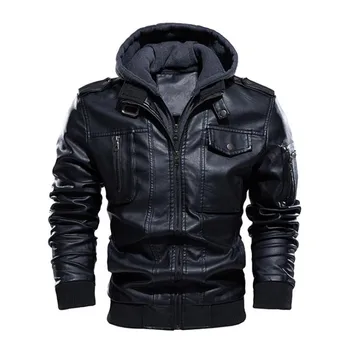 Noua jacheta de piele barbati toamna agrement motocicleta pu motocicleta jacheta Plus catifea haina de piele îmbrăcăminte Euro Dimensiune