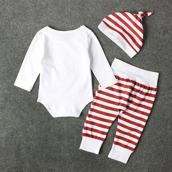 Noua Moda Baby Boy Fata de Îmbrăcăminte Set 3pcs Maneci Lungi Vladan+Pantaloni+Pălărie, Costum de Bumbac Nou-născuți Haine Băiat Copil Set