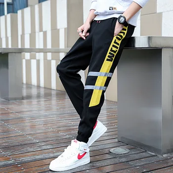 Noua moda Barbati Negru Joggeri hip hop Pantaloni toamna anului 2020 Mens Glezna Pantaloni sex Masculin Primăvară Streetwear Salopete pantaloni de Trening K008