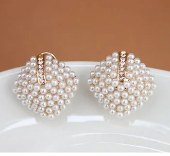 Noua Moda Bijuterii Cristal Stras Pearl Cercei Vintage Cercei Stud pentru Femei Lady Fete, Cadouri, en-Gros E3132