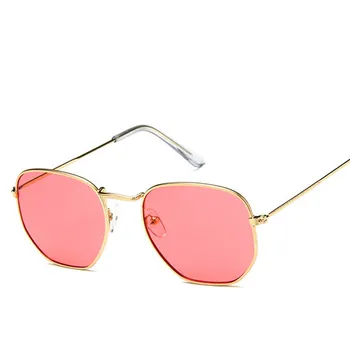 NOUA Moda Clasic de ochelari de Soare pentru Femei Brand Designer de Conducere Oglindă Ochelari de Soare Vintage Ochelari de Soare Hexagon Metal