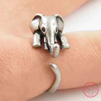 Noua Moda De Argint 925 De Bijuterii De Argint, Inel Elefant Anel De Prata Bijoux