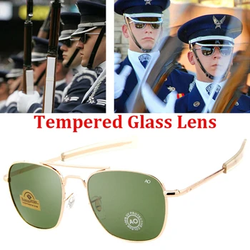 Noua Moda de Aviație ochelari de Soare Barbati de Brand Designer de Armata Americană Militare Optice AO Ochelari de Soare Pentru bărbați UV400 Oculos de sol