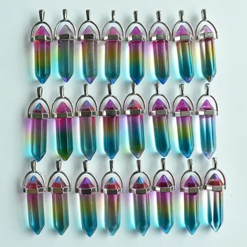 Noua Moda de sticlă colorate pilon Punct de farmec pandantive pentru bijuterii pandantive face 24buc/lot en-Gros transport gratuit