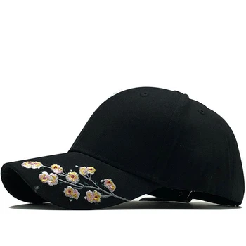 Noua Moda Flori Broderie Sepci de Baseball de Bumbac Snapback Pălării Capace pentru fete Femei Reglabil Cuplu Capac