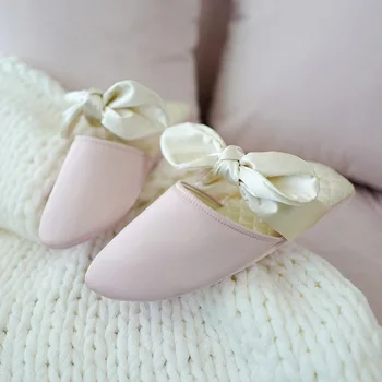Noua moda Japoneză Bow peep toe acasă papuci femei Sandale kawaii Alunecare Pe pantofi pentru femei papuci de casă papuci TX22006
