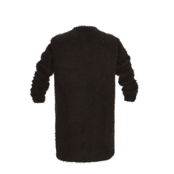 Noua Moda pentru Femei Tricotate Pulovere Pufoase Shaggy Faux Blana Cardigan de Culoare Solidă Slim Timp de Toamna si Iarna Cald Outwears Pulovere
