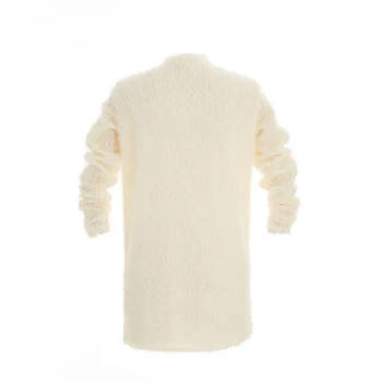 Noua Moda pentru Femei Tricotate Pulovere Pufoase Shaggy Faux Blana Cardigan de Culoare Solidă Slim Timp de Toamna si Iarna Cald Outwears Pulovere