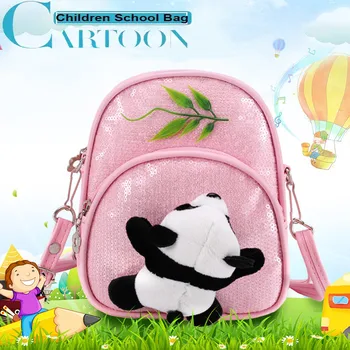 Noua Moda Rucsaci Culoare Lovit Copii Drăguț Paiete Rucsac Desene Animate Panda Rucsac De Călătorie Plecak Dla Dzieci Mochila Infantil