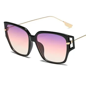 Noua Moda Supradimensionat ochelari de Soare Patrati Femei 2020 Designer de Epocă Gradient de Lentile de ochelari de Soare Pentru feminin Bărbați Clar Lentile UV400