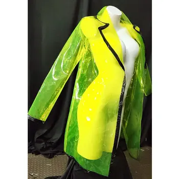 Noua Moda verde Fluorescent bodysuit haina Costume de Dans Feminin Ds Dj costum de Scenă Pentru Cântăreață de Bar Club de noapte Festiv rave purta
