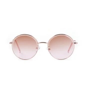 Noua modă retro de metal rotund ochelari de soare femei 2020 de lux de brand designer de colorat ochelari de soare de sex feminin în aer liber nuante oglindă UV400