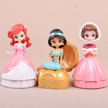 Noua prințesă Congelate Qposket Păpuși cutie surpriză Elsa Anna, Rapunzel, Belle, Alba ca Zapada Cifrele de Acțiune Pvc Anime Păpuși de Colecție