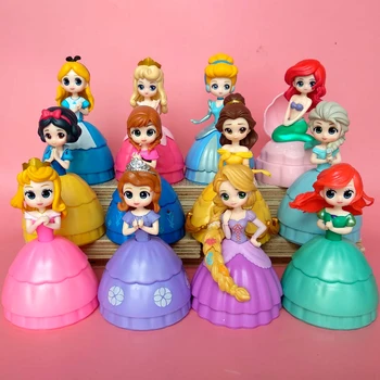 Noua prințesă Congelate Qposket Păpuși cutie surpriză Elsa Anna, Rapunzel, Belle, Alba ca Zapada Cifrele de Acțiune Pvc Anime Păpuși de Colecție