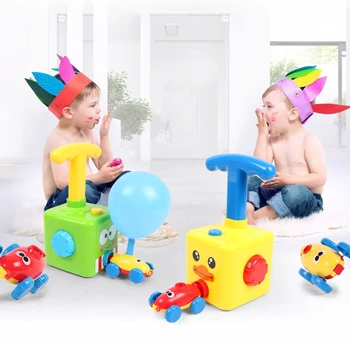 Noua Putere De Lansare Balon Turn Puzzle Jucărie Distractiv De Învățământ Inerție Energie Balon Copii Mașini De Jucărie Cadou Populare Jucarii