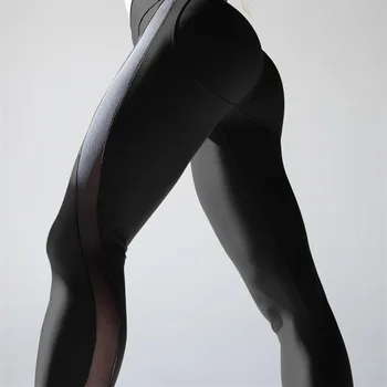 Noua Sexy Mozaic ochiurilor de Plasă Elastic Sportive Legging pentru Femei Prada Negru roz Jambiere Talie Elastic Fitness Push-Up Jambiere