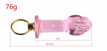 Noua Sticla de Cristal Anal Plug de Aur Trage Trage Inel Margele Anale Expander Butt Plug Anal Vibrator punctul G Analsex Jucarii Sexuale Pentru Femei