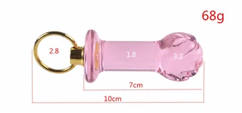 Noua Sticla de Cristal Anal Plug de Aur Trage Trage Inel Margele Anale Expander Butt Plug Anal Vibrator punctul G Analsex Jucarii Sexuale Pentru Femei