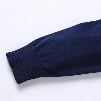 Noua Toamna Iarna Haine de Brand de Moda pentru Bărbați Pulovere Cald Slim Fit Guler Barbati Pulover Bumbac Pulover tricotat Barbati