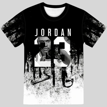 Noua Vara Fierbinte Omul lui Jordan 23 3D Tricouri Barbati Camuflaj O-gât Moda Tipărite 23 Hip-Hop Tee Camisetas Îmbrăcăminte Casual Top