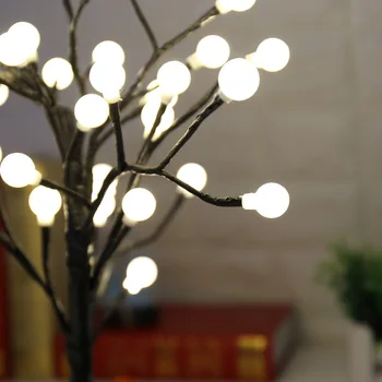 Noul 36 led-uri lumina minge pom de Birou de Top Copac Bonsai Lumina alb 0.45 M Negru Ramuri Festival Acasă Petrecerea de Nunta Decor Interior