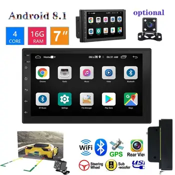 Noul Android 8.1 Radio Auto Bluetooth Mp5 Stereo 1 DIN Masina cu echipamentele de redare Multimedia cu Ecran Tactil de Navigare GPS Radio FM Suport Camera