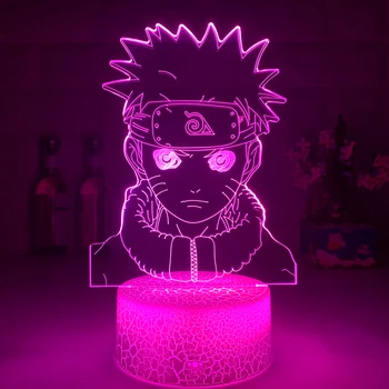 Noul Anime Lampa 3d Lumina de Noapte Naruto Figura Atmosfera pentru Copii Dormitor Culoare Schimbare Senzor Tactil Led Veioza pentru Copii