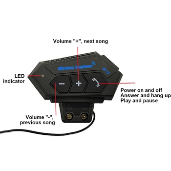 Noul Bluetooth 4.2 Moto Casca Casca Wireless, Handsfree Stereo pentru Căști Cască Căști MP3 Difuzor