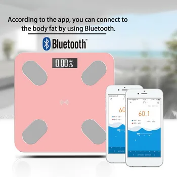 Noul Bluetooth Scale Podea Greutate Corporală Scară De Baie Inteligent Backlit Scară Corp Greutate Corp De Apă Musculare