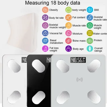 Noul Body Fat Scale Podea Științifice Electronice Smart LED Digital Greutate Baie Echilibru Bluetooth APP Android sau IOS Bluetooth