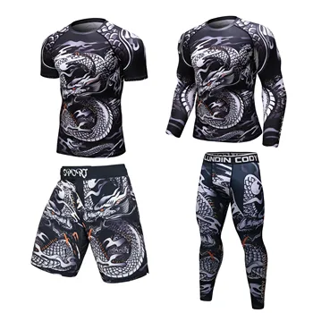 Noul Box Set, Urangutan 3D de Imprimare Tricou mulat Pantaloni, Kickboxing Slim Fit T-shirt, Pantaloni, Muay Thai, MMA fightwing