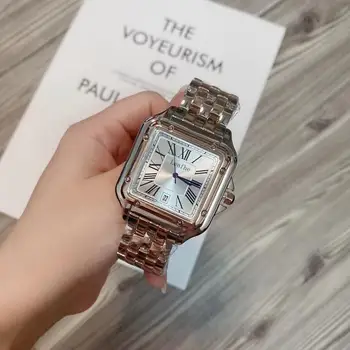 Noul Brand De Moda Pentru Femei Ceasuri Pătrat Din Oțel Inoxidabil Trupa Cuarț Ceas Casual Sex Feminin Calendar Ceas De Aur Reloj Mujer Relogios