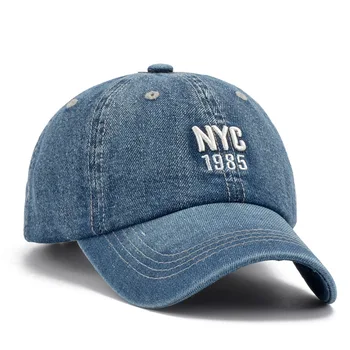 Noul Brand NYC Denim Șapcă de Baseball Bărbați Femei Broderie Scrisoare Blugi Snapback Hat Casquette Sporturi de Vara statele UNITE ale americii Hip Hop Capac Gorras
