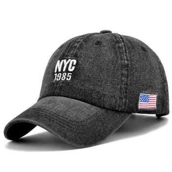 Noul Brand NYC Denim Șapcă de Baseball Bărbați Femei Broderie Scrisoare Blugi Snapback Hat Casquette Sporturi de Vara statele UNITE ale americii Hip Hop Capac Gorras