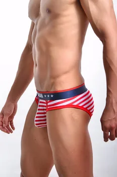 Noul Brand statele UNITE ale americii Flag Tipărite Mens Boxeri 95% Bumbac pentru Bărbați Lenjerie Sexy Talie Joasa Chiloți